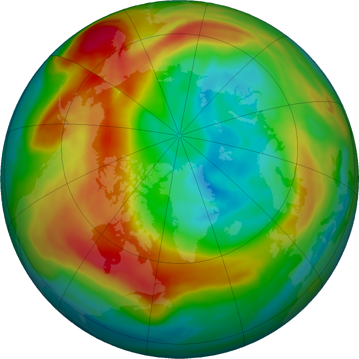 Arctic ozone map for 12 February 2020